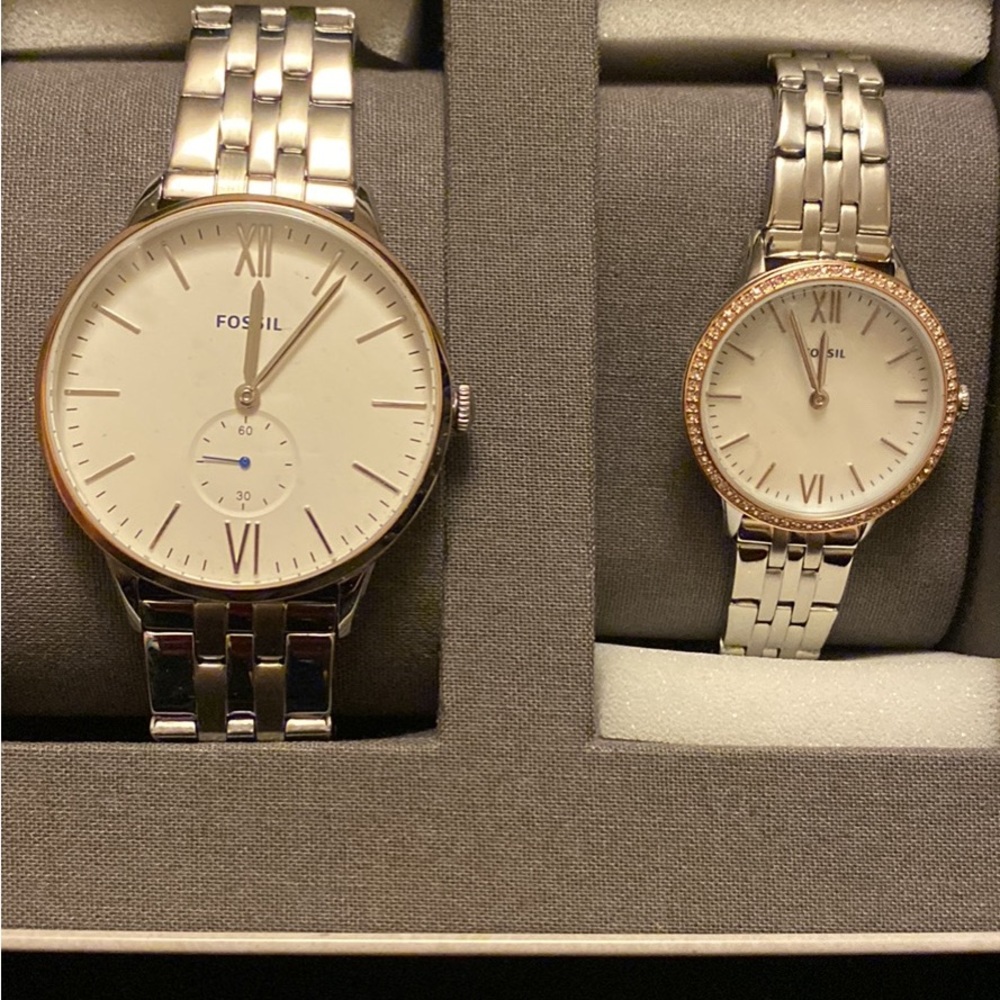 Brand new fossil his and her watches